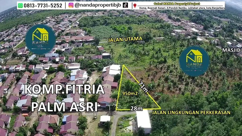 tanah murah sudah SHM 950m2 di jl.abadi3