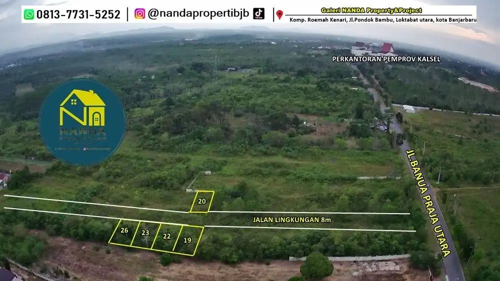 5unit kavling 750m ke kantor gubernur