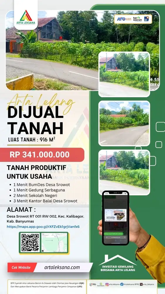 Dijual tanah murah cocok untuk investasi