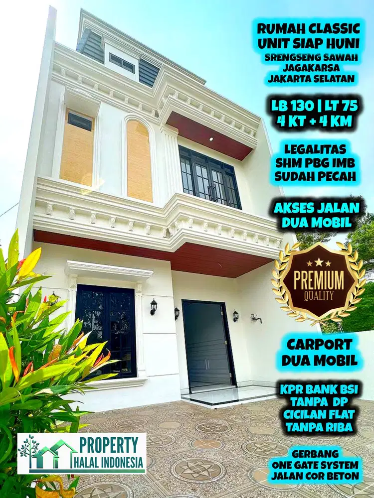Jual Rumah Klasik Siap Huni Srengseng Jagakarsa Jaksel KPR BSI DP Nol%