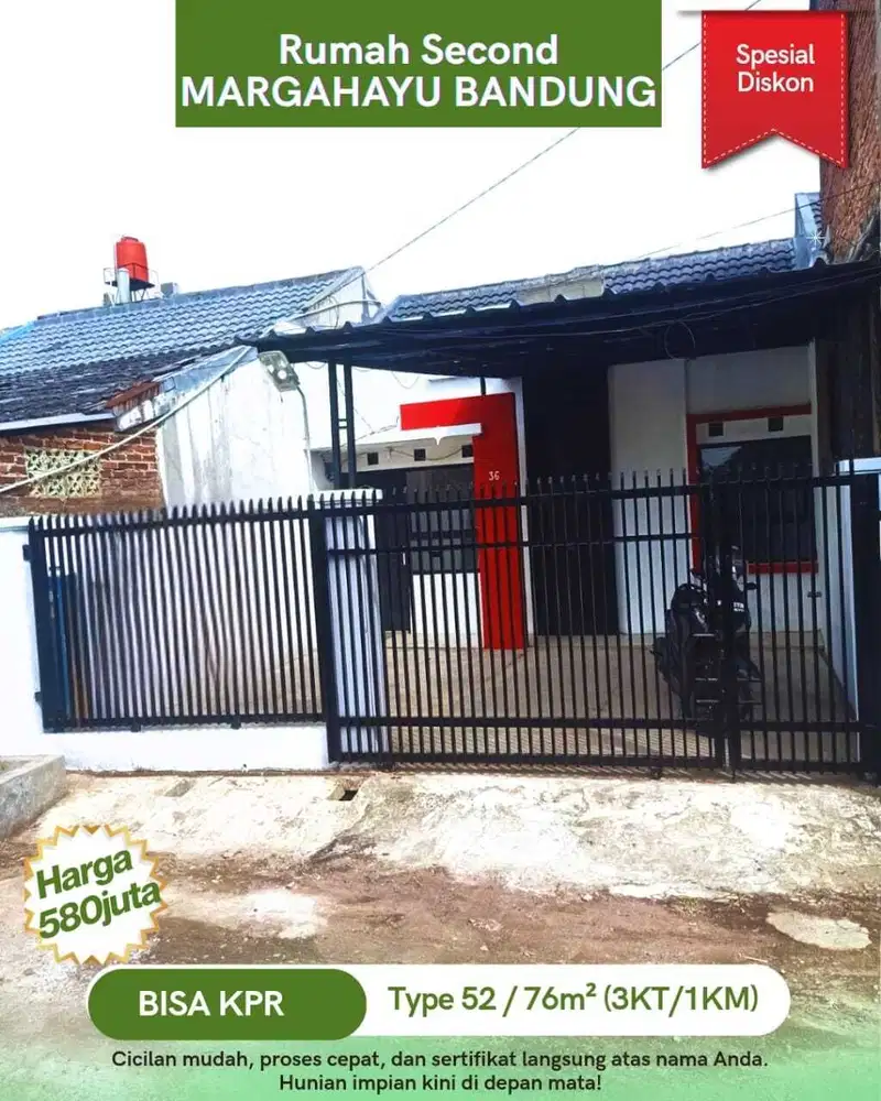 Rumah Murah di Margahayu Raya Bandung Kota dkr RS al islam Rancabolang