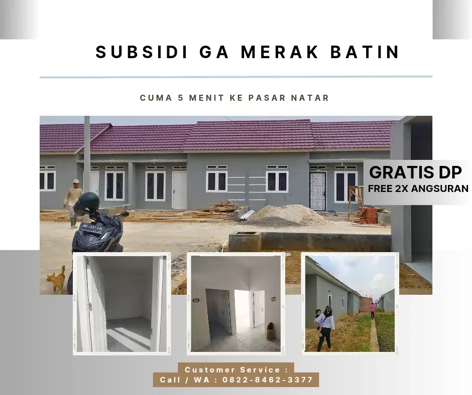 Rumah murah belakang pasar Natar Type 36/78