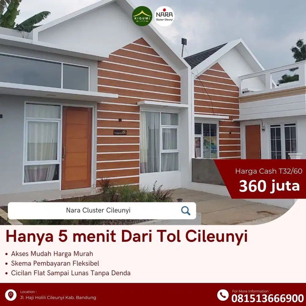Jual Rumah di Jatinangor Cileunyi Bandung Dekat UNPAD dan ITB