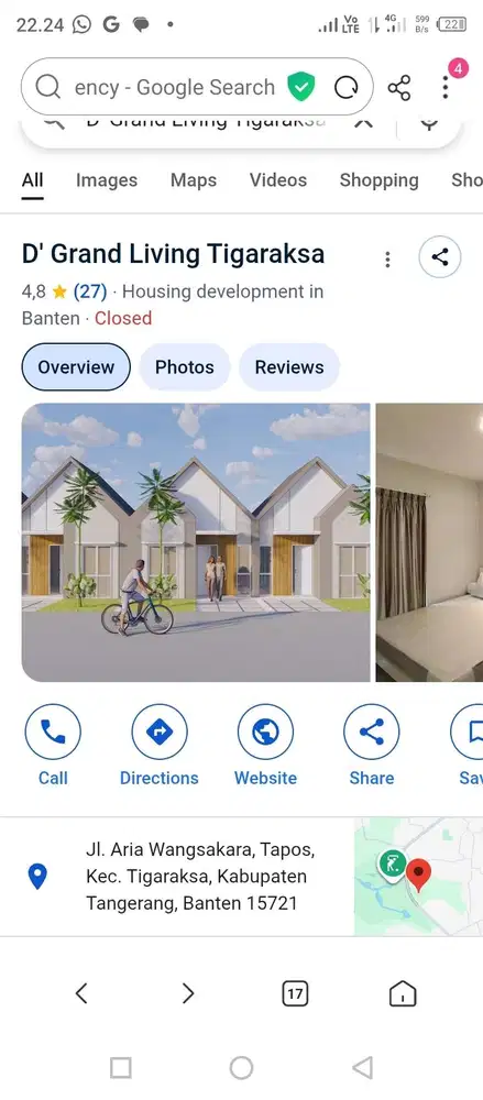 Jual rugi d,grand living. Golf view Tapos tigaraksa Banten tangerang