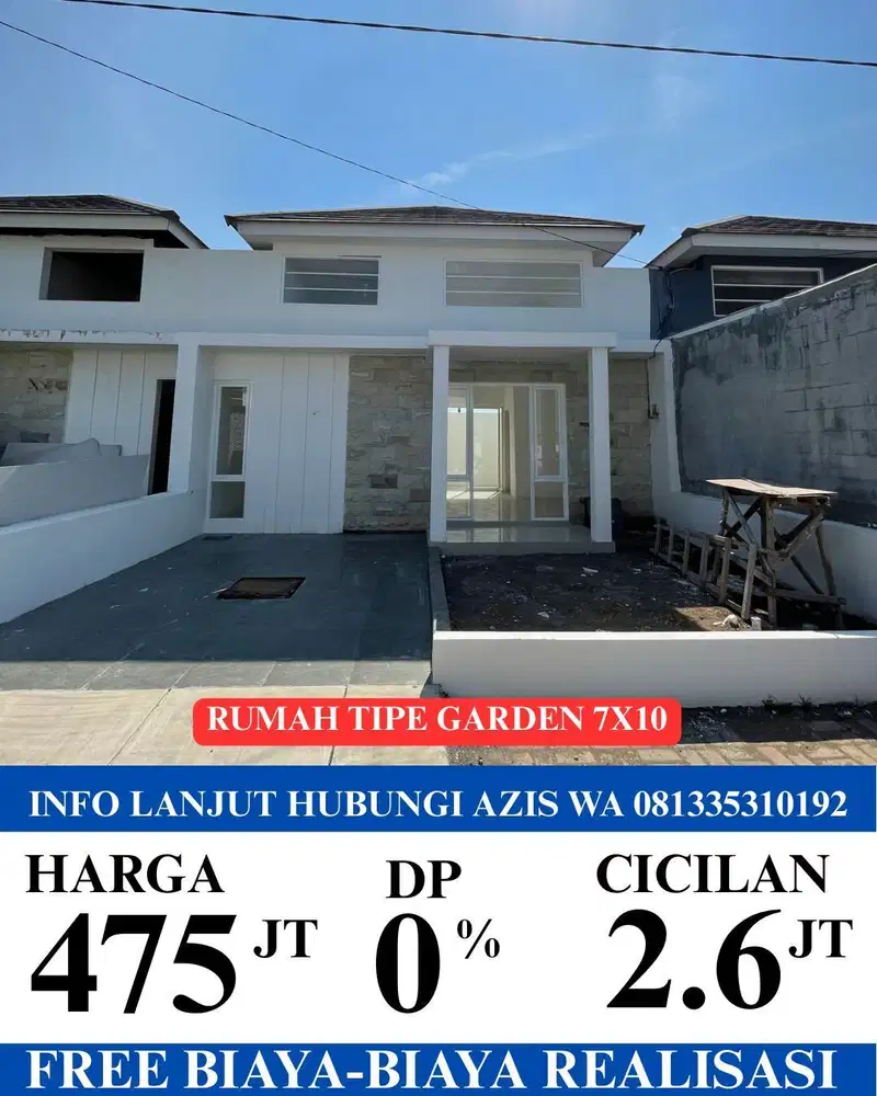 Rumah siap huni tipe garden lokasi victoryland kedungkendo candi sda