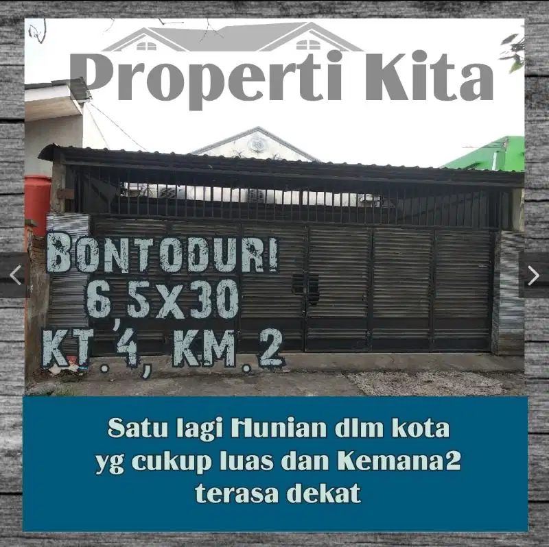 Dijual rumah jalan bontoduri makassar