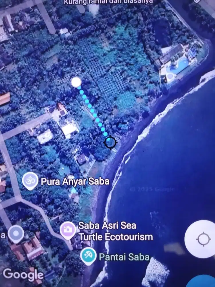 Tanah 5390m2 dekat Pantai Saba Gianyar Bali