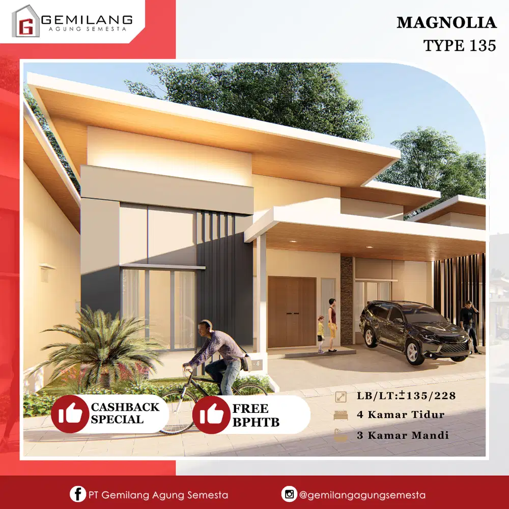 PROMO SPESIAL CLUSTER THE ROYAL SPRING TIPE MAGNOLIA 135