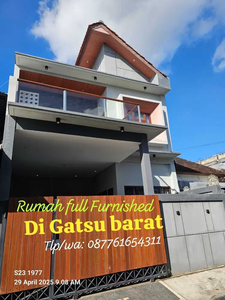 Rumah Full furnished semi villa di Gatsu Barat