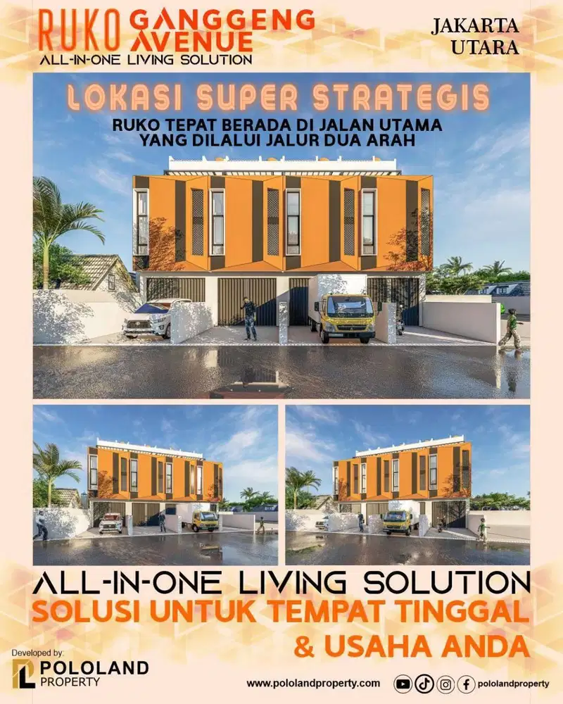 Ruko 2 lantai lokasi strategis akses jalan raya