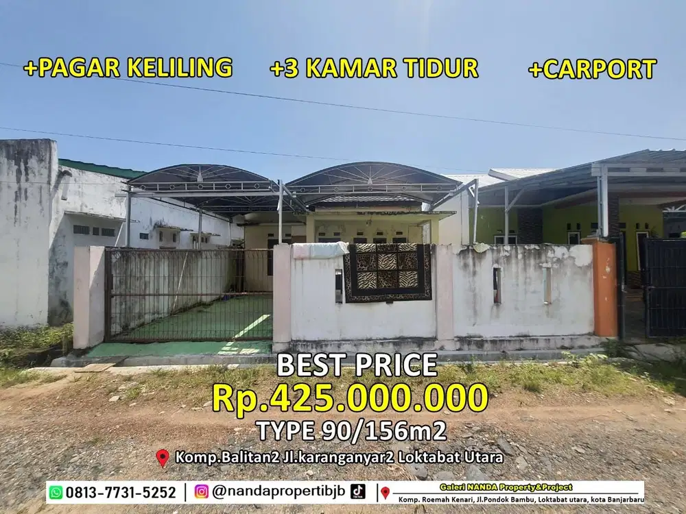 rumah bekas rasa baru type 90/156m2 di balitan2