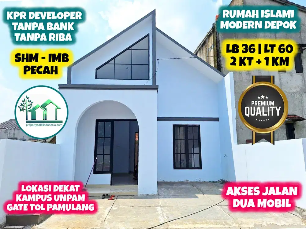 Jual Rumah Islami Modern Pondok Petir Depok Pamulang KPR Tanpa Bank