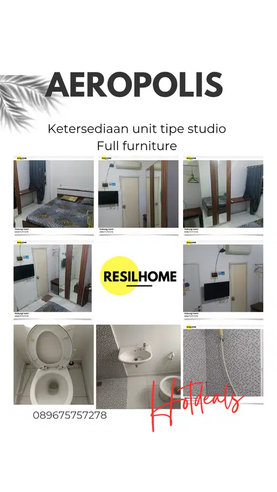 Sewa perbulan apartemen aeropolis AR3 towr 1 neglasari Tangerang murah