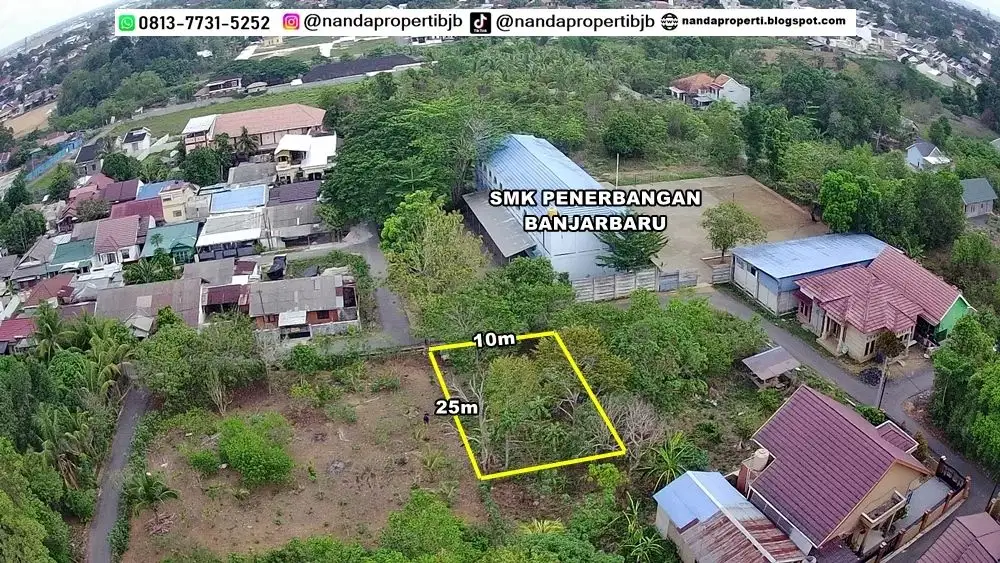 tanah 10x25m di kelapa gading samping smk penerbangan