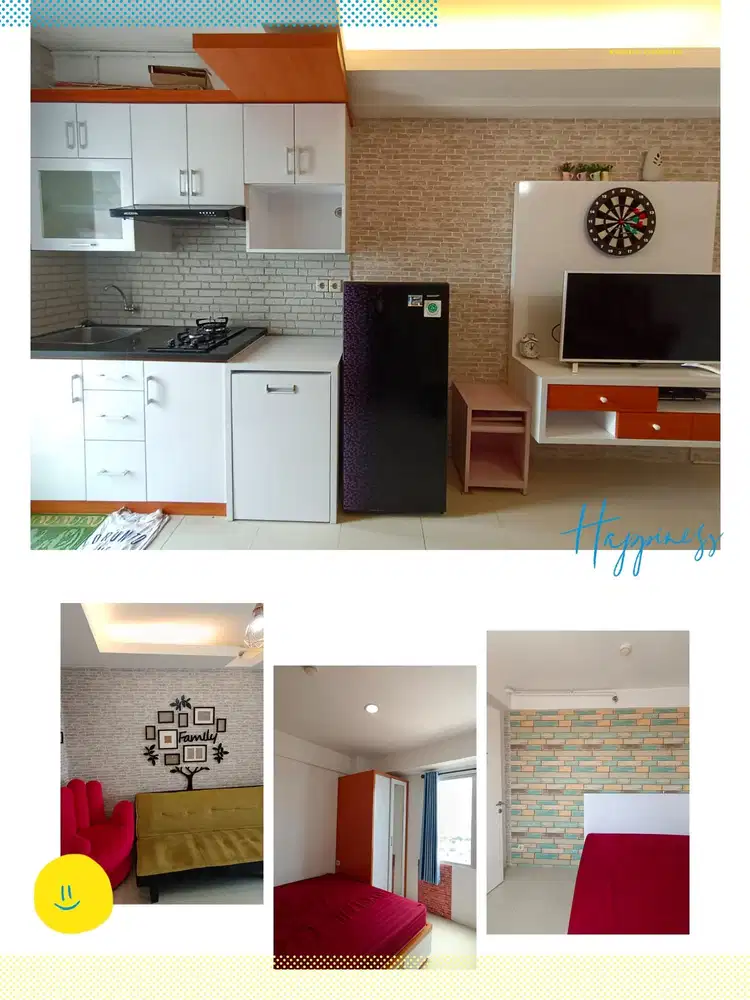 SEWA 1 KAMAR FURNISH APARTEMEN BASSURA CITY JAKARTA TIMUR FREE IPL