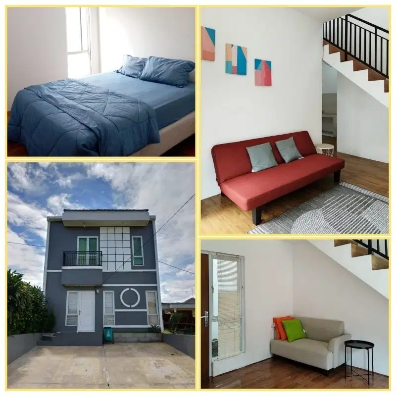 Rumah baru siap huni 2 Lantai, cuma 950 meter Stasiun Cilebut Bogor.