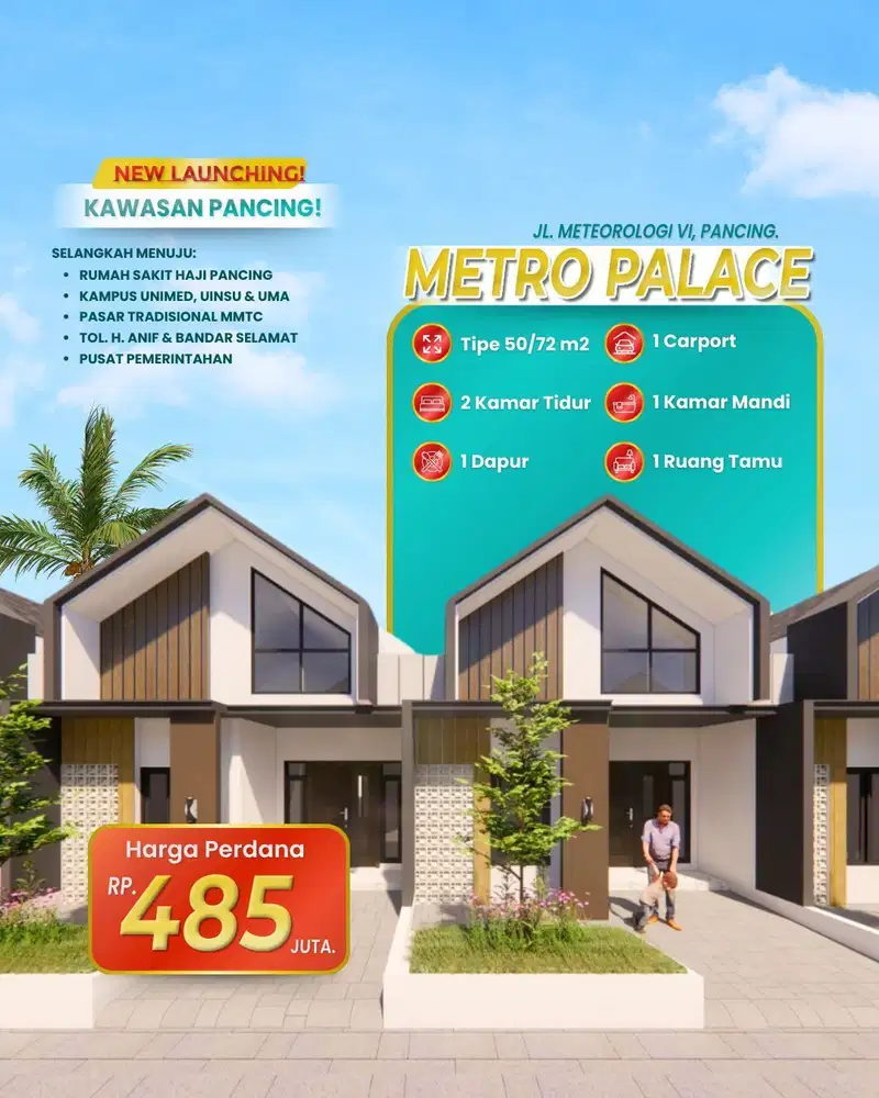 DIJUAL PERUMAHAN METRO PALACE  Deli Serdang, Sumatera Utara