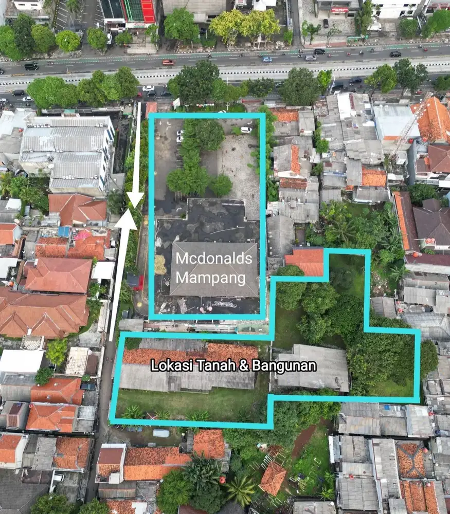 BISA BUAT RESTO CAFE & PADEL, SEWA TANAH DI MAMPANG PRAPATAN