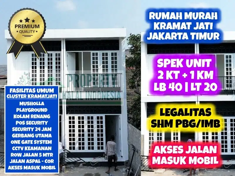 Jual Rumah Murah Kramatjati Jakarta Timur - Akses Masuk Mobil - SHM