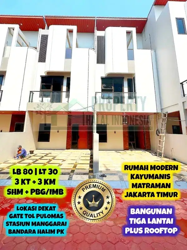 Jual Rumah Siap Huni Matraman Jakarta SHM PBG/IMB Dekat Tol Pulomas