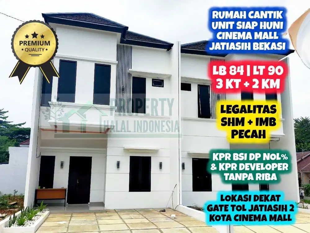 Jual Rumah Moder Siap Huni Jatiluhur Jatiasih Bekasi - KPR BSI DP Nol%