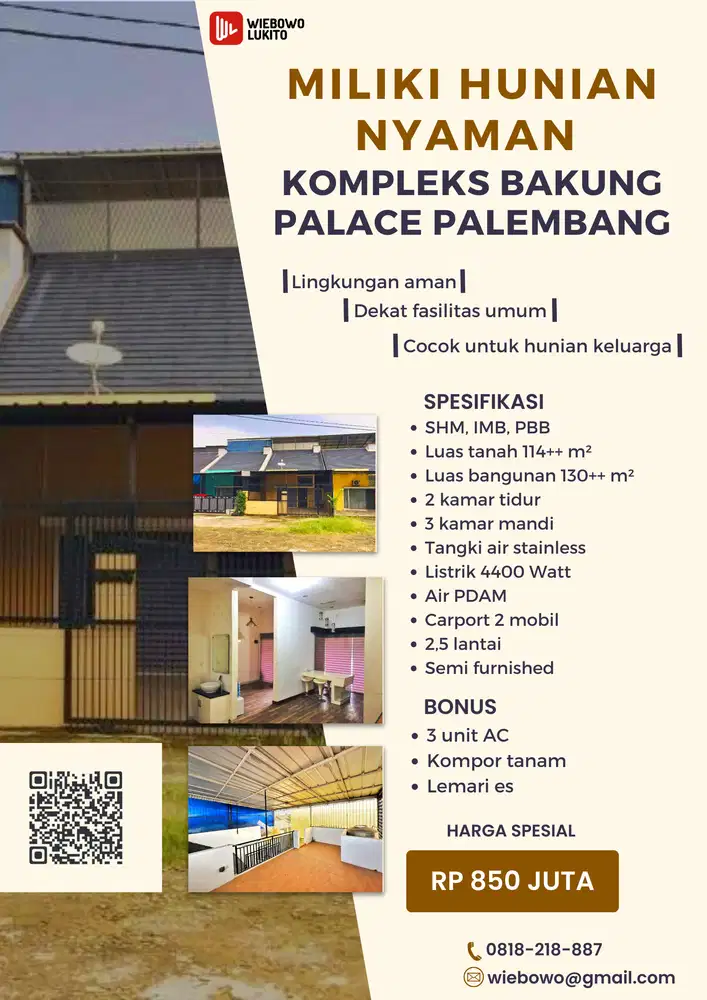 Dijual Rumah Sukamaju Palembang, Kompleks Bakung Palace