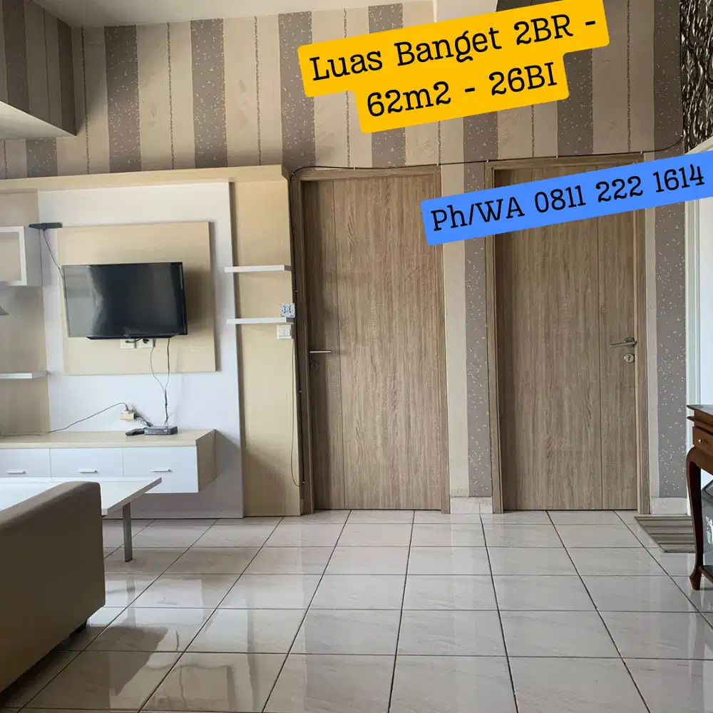 Disewakan Apartemen 2 Kamar di Bandung Luas Untuk Natal Tahun Baru