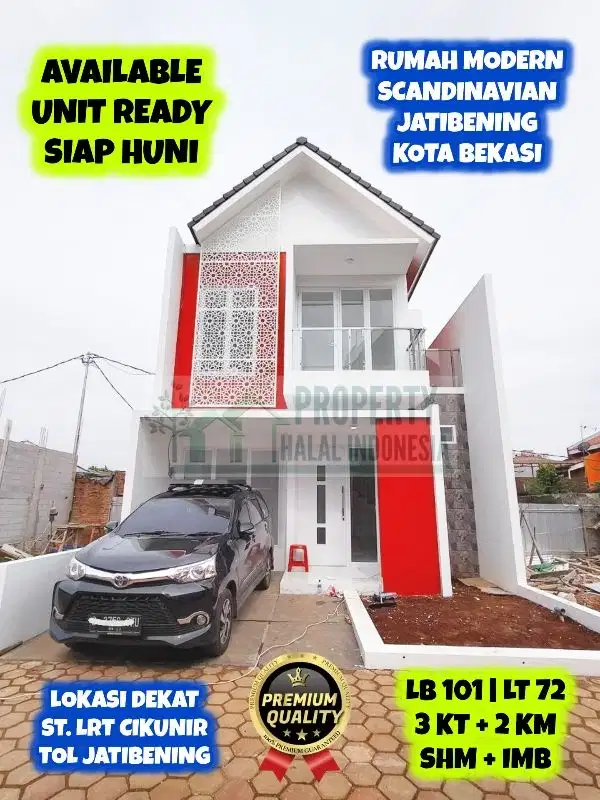 Jual Rumah Siap Huni Modern Scandinavian Dekat LRT Cikunir Jatibening