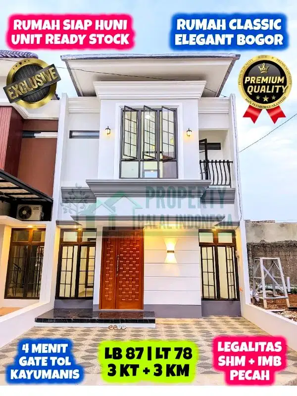 Jual Rumah Klasik Siap Huni SHM IMB Pecah Dekat Tol Kayumanis BORR