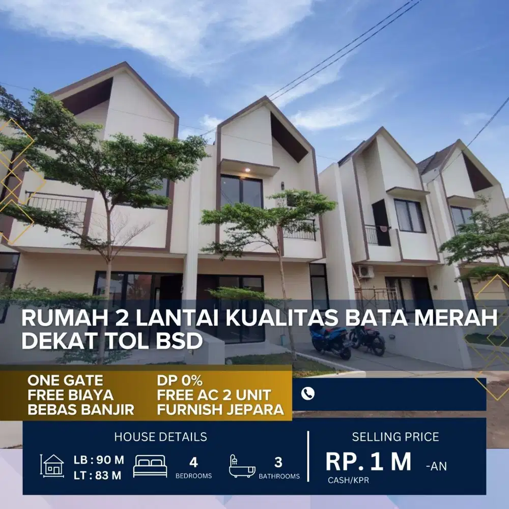 Rumah mewah 2 lantai lokasi strategis dekat tol BSD