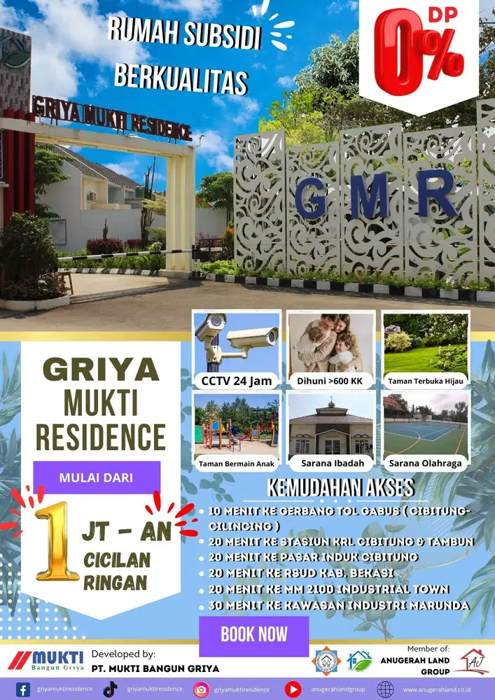 RUMAH SUBSIDI GRIYA MUKTI RESIDENCE TANPA DP