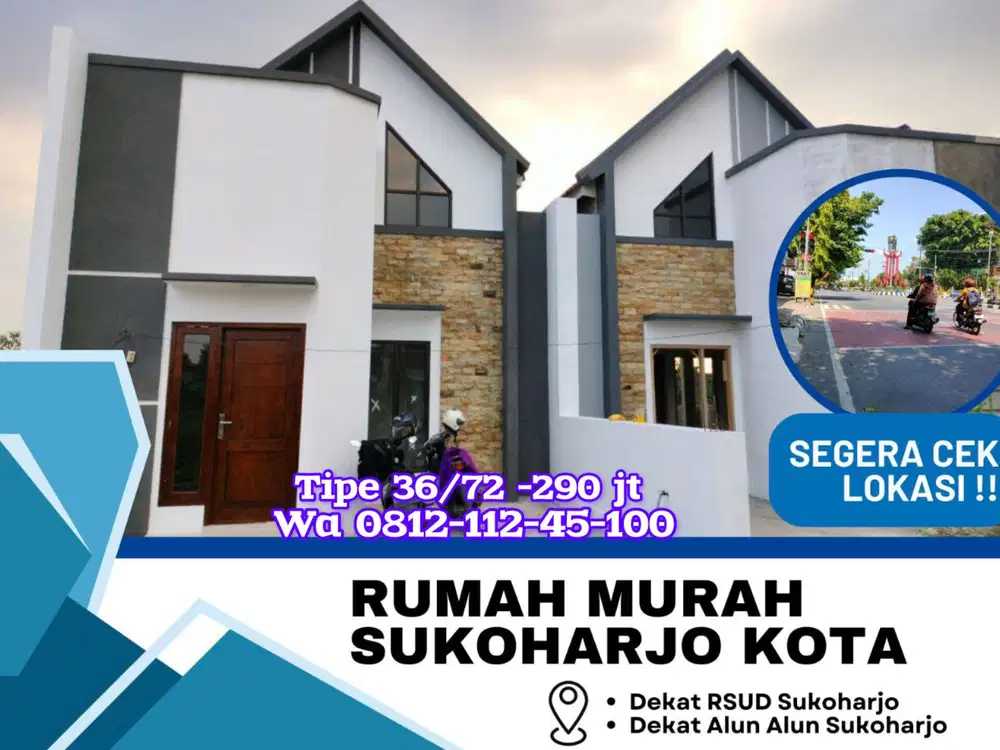 CLUSTER MURAH UTARA RSUD SUKOHARJO PROMO RUMAH DI SOLORAYA
