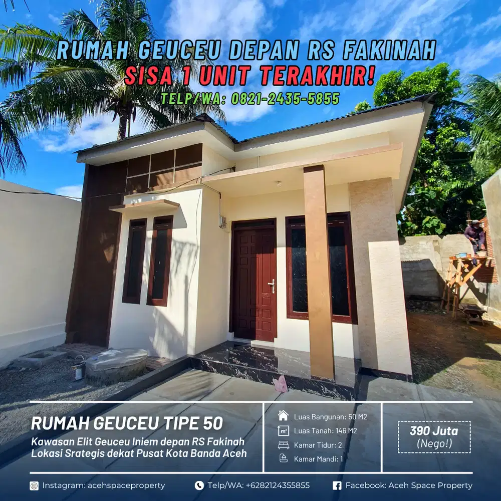Dijual Rumah Murah di Geuceu Iniem - Tanah Super Luas, Lega & Nyaman!