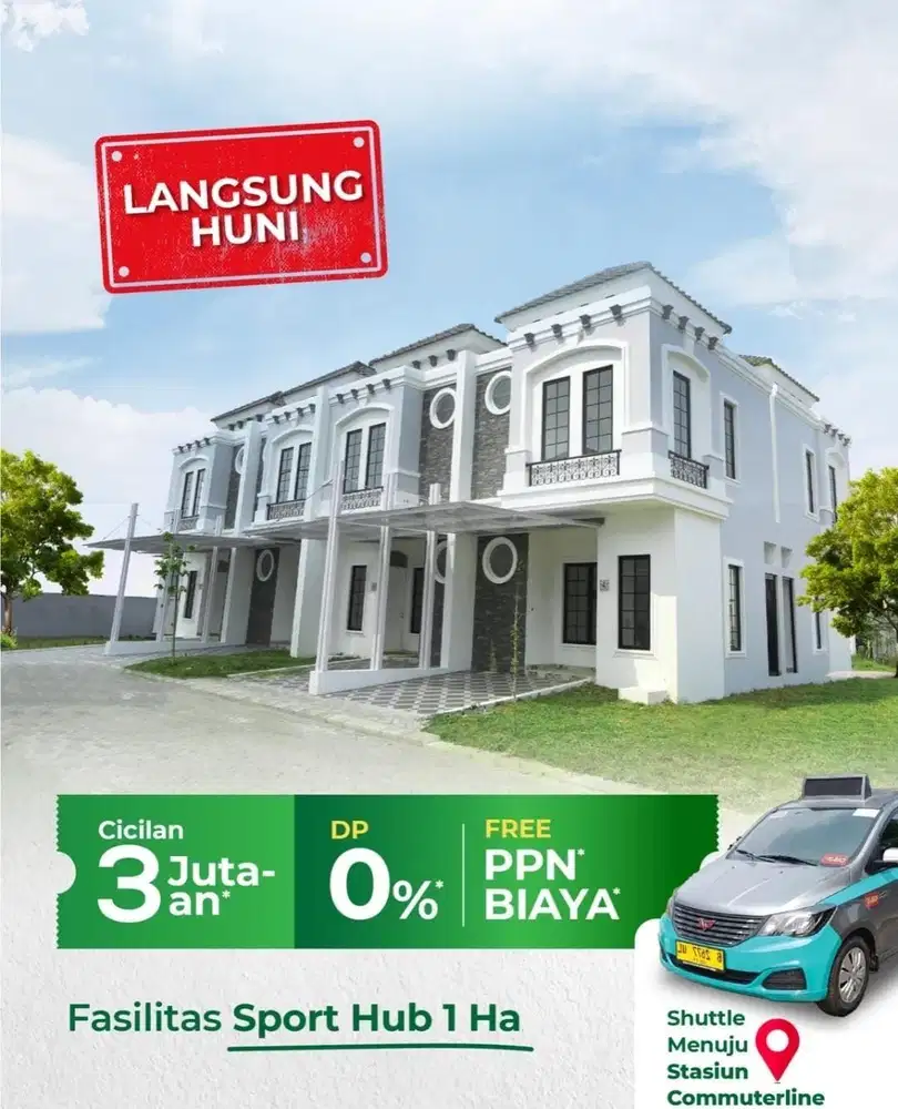 Cukup bayar 5 juta Rumah Sevilla jababeka Cikarang