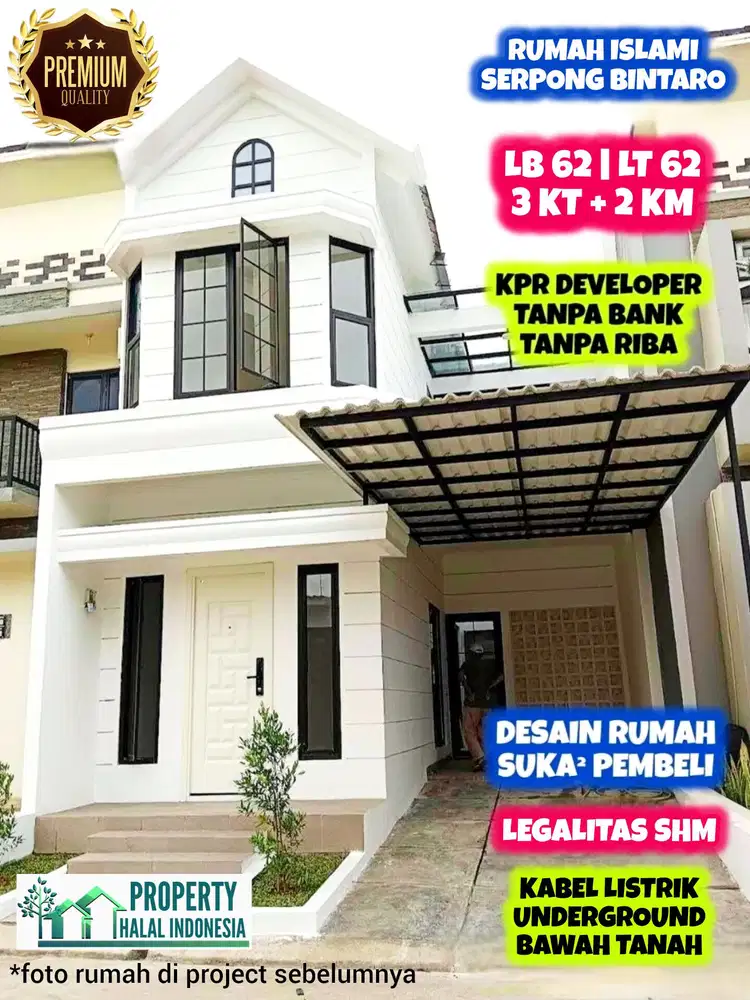 Jual Rumah Custom Desain Serpong Bintaro - KPR Tanpa Bank Flat No Riba