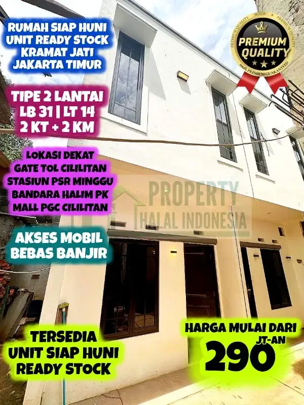 Jual Rumah Murah Dua Lantai Batu Ampar Kramat Jati Jaktim Akses Mobil