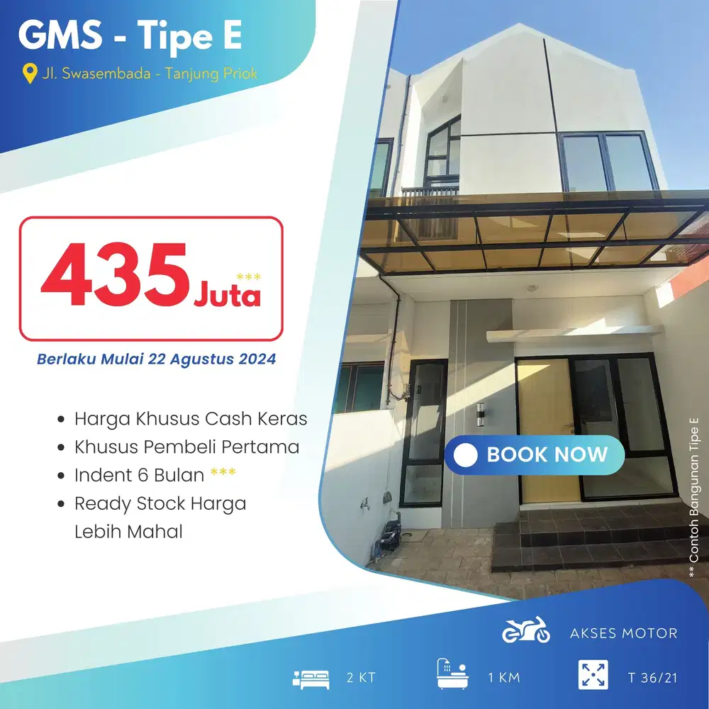 Rumah murah 2 lantai lokasi dekat suntermall