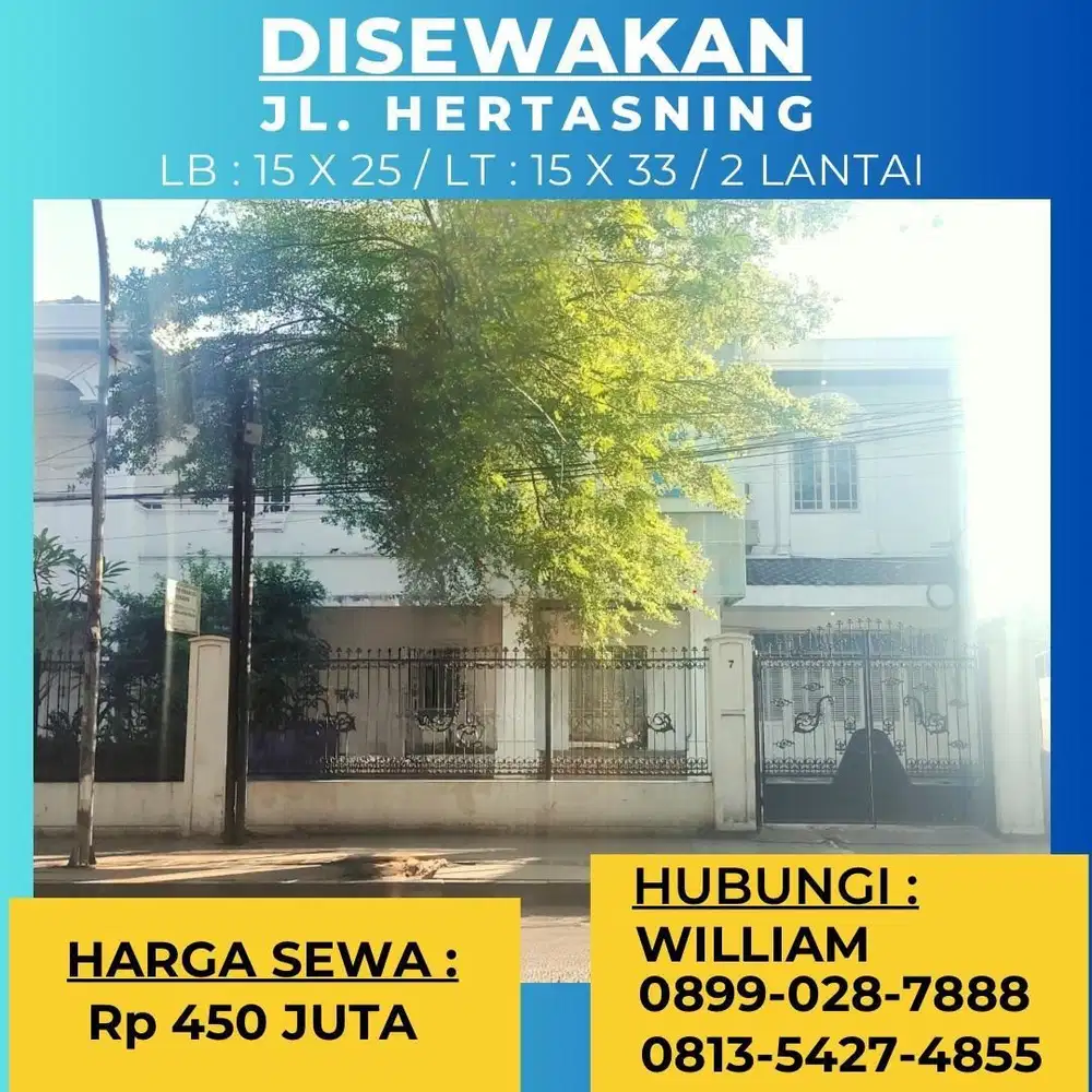 DI SEWAKAN RUMAH SIAP PAKAI JL HERTASNING MAKASSAR