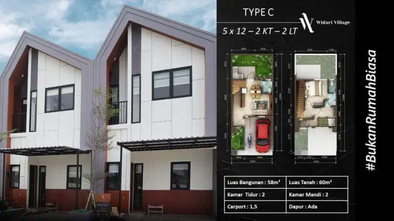 Rumah cantik 2 lantai 2 KT siap huni Widari Village Legok