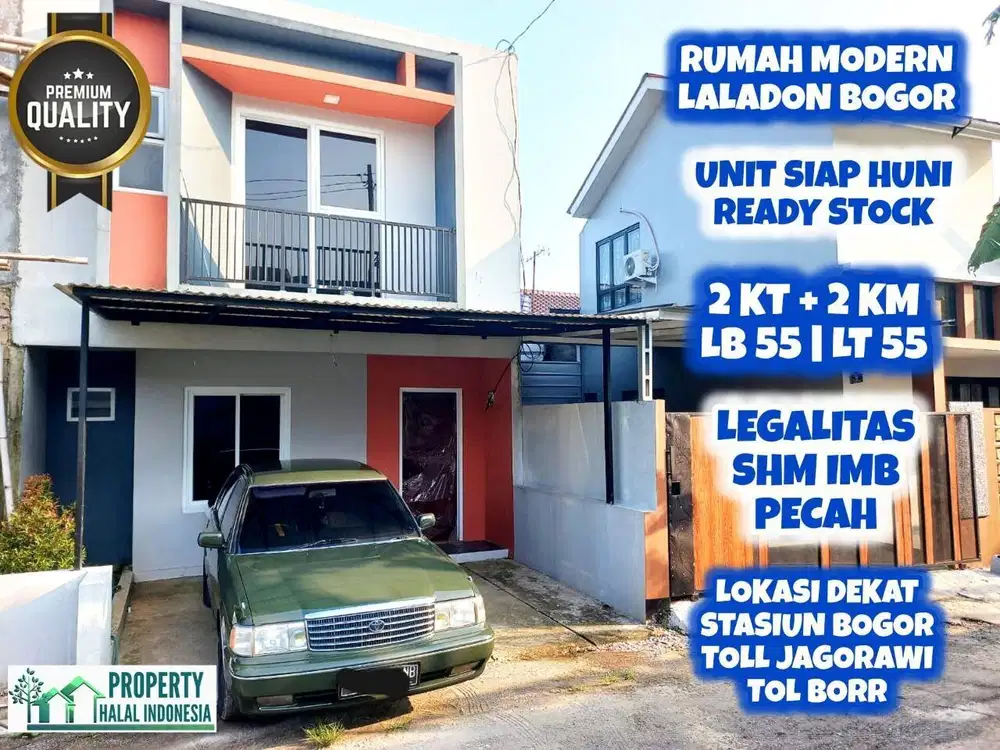 Jual Rumah Modern Murah Siap Huni Dua Lantai Laladon Ciomas Bogor
