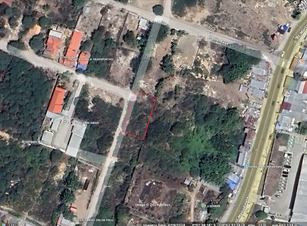 Tanah Strategis (SHM) di Pusat Kota Palu (akses jalan utama dan poros)