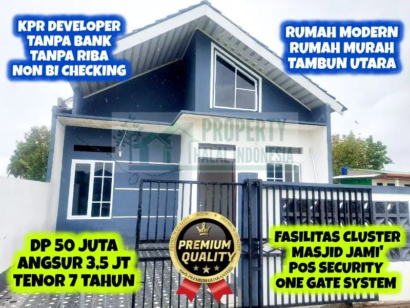 Jual Rumah Murah Tambun DP 50Jt Cicilan Flat 3 Jtan KPR Non Bank