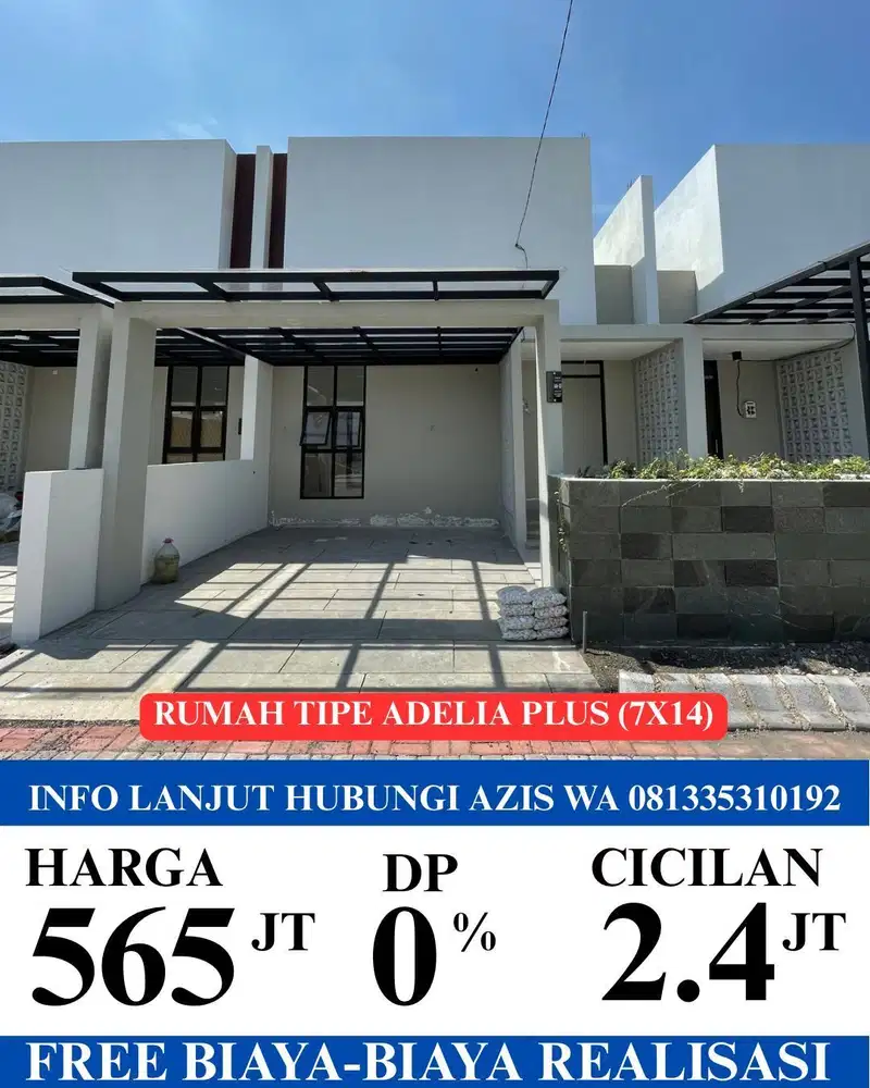 Open unit siap huni tipe adelia plus lokasi victoryland sidoarjo kota