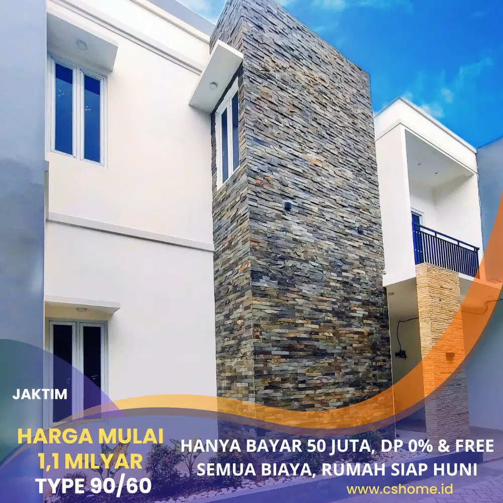 Rumah Baru Siap Huni Termurah di Jak-Tim dkt Pintu Toll dan LRT Tamini