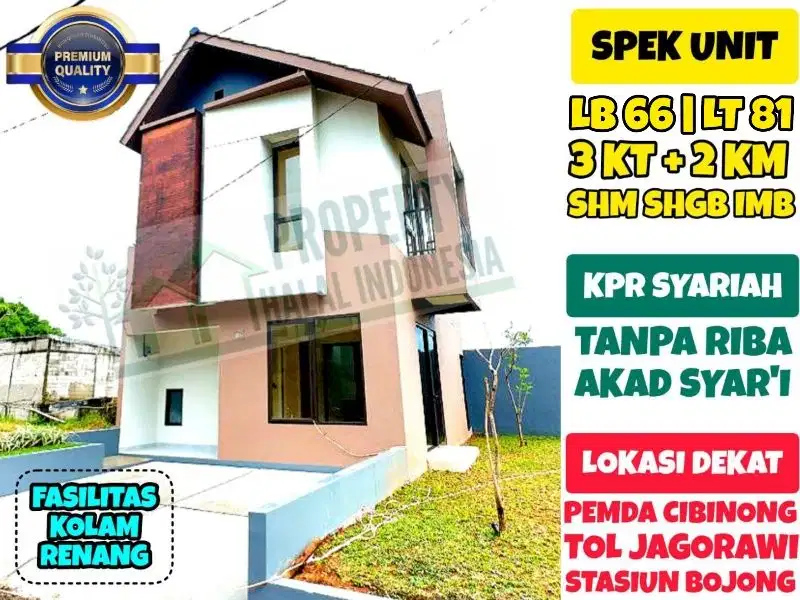 Rumah Villa Siap Huni Sukahati Cibinong KPR No Riba Dkt Pemda Bogor