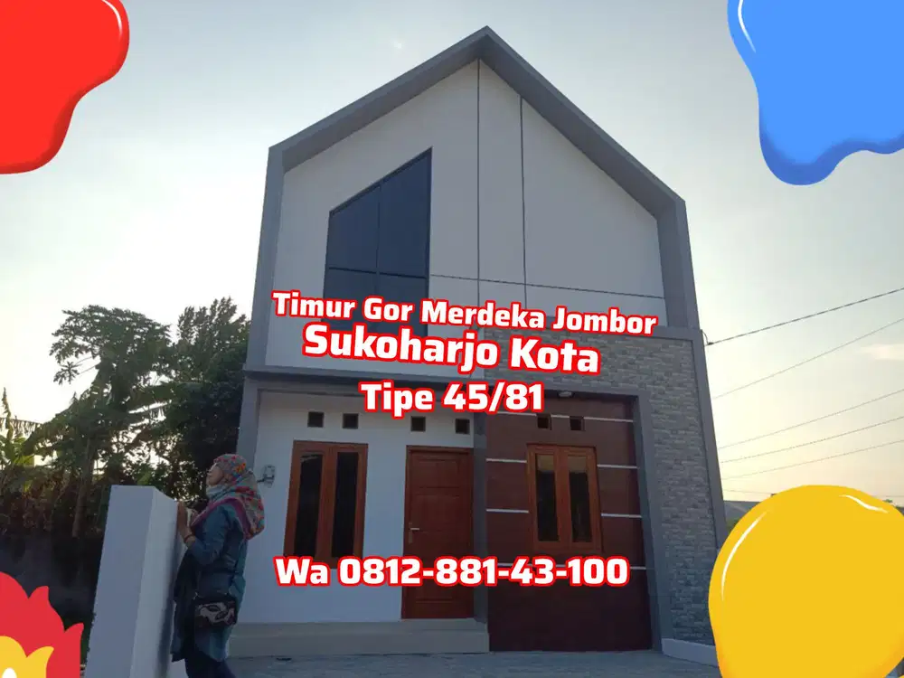 RUMAH READY STOCK TIMUR GOR MERDEKA JOMBOR SUKOHARJO KOTA DEKAT ALUN