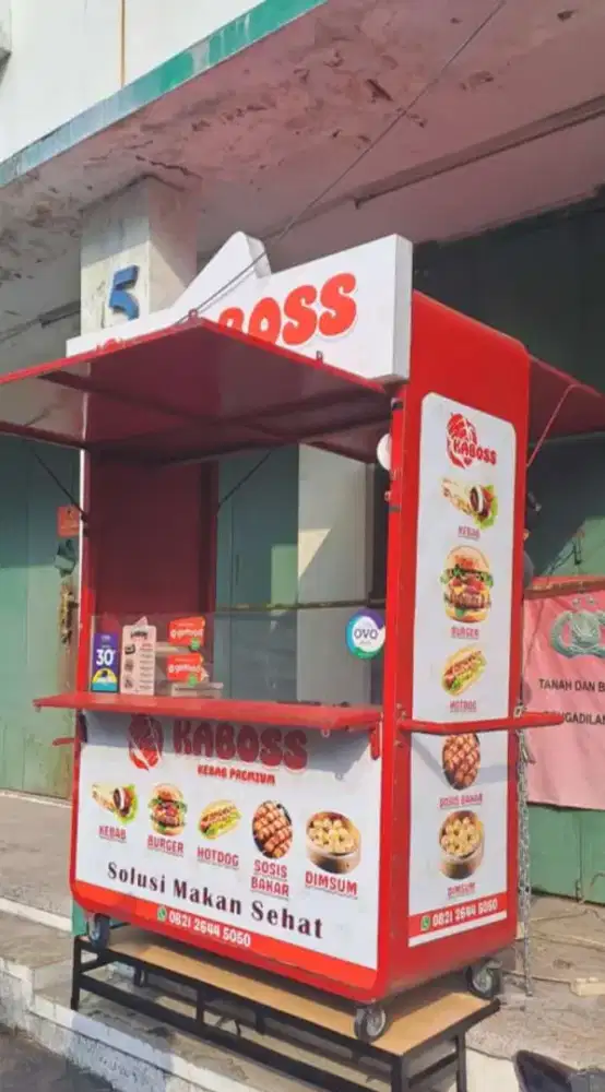 Gerobak almunium ' kontainer dua pintu