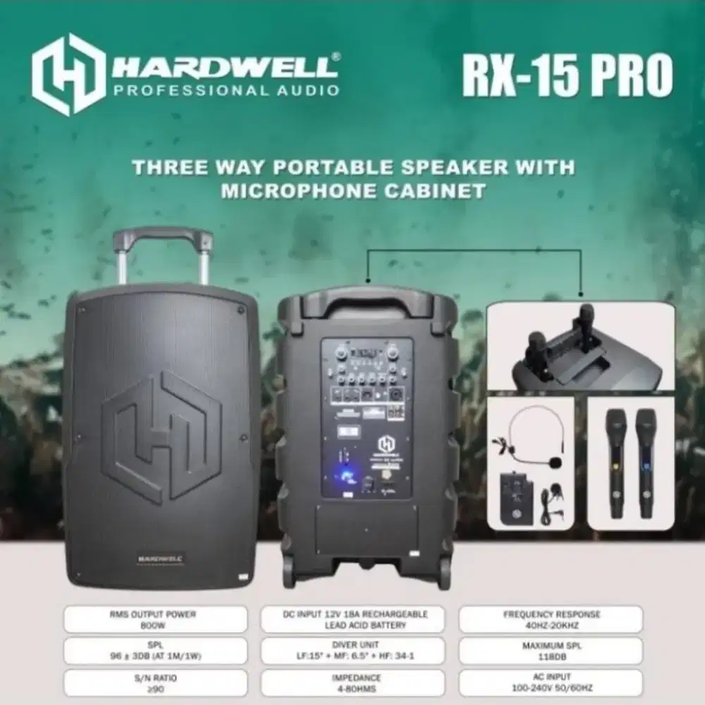 Speaker aktif hardwell Rx15pro rx 15 pro 15 inch  original garansi