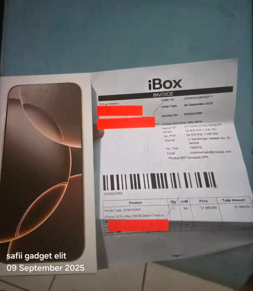 Jual/tt iphone 16 promax 256gb ibox new 16 pro max