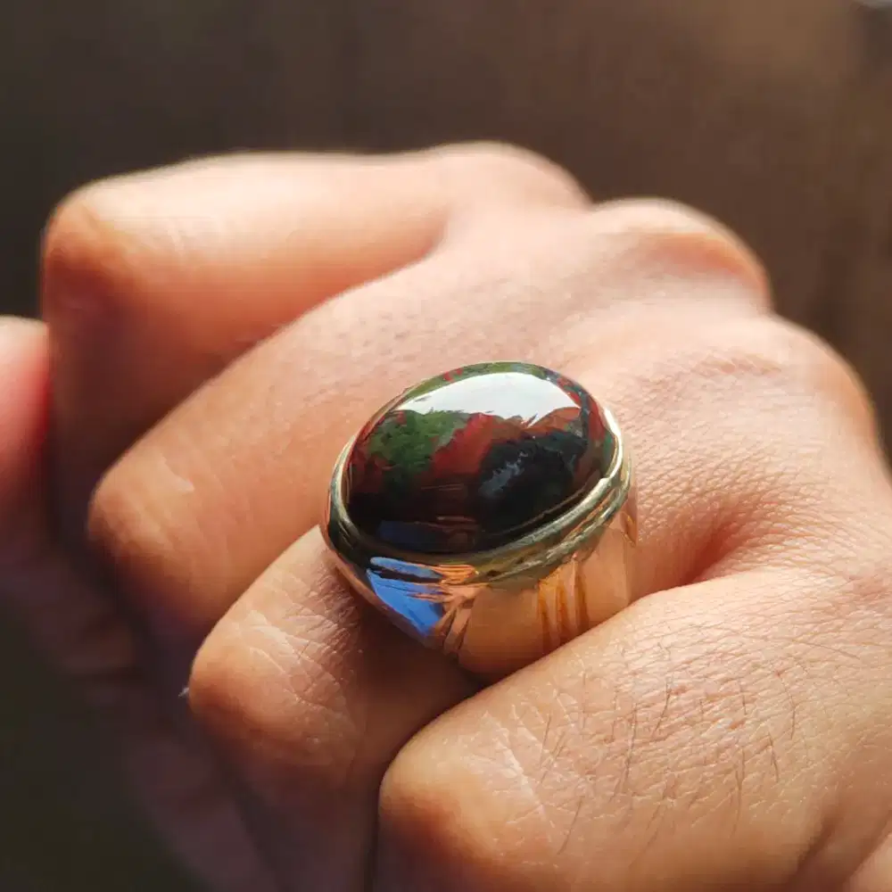 Cincin warna garut  dim 19x15x9 mumbul ring ukuran 19